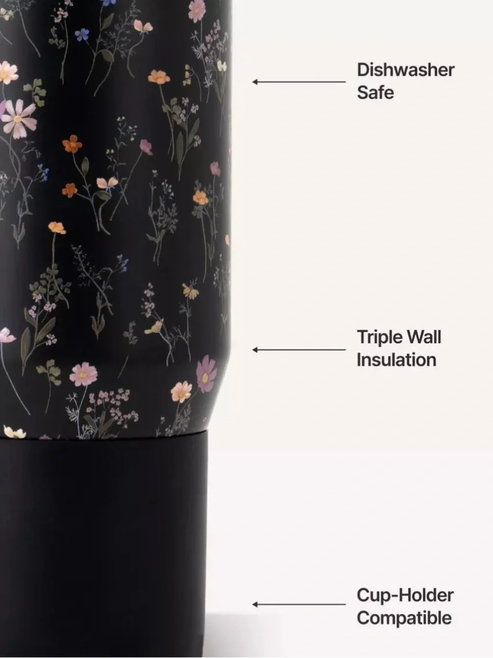 HydroJug Midnight Floral 20oz Coffee Traveler! New!